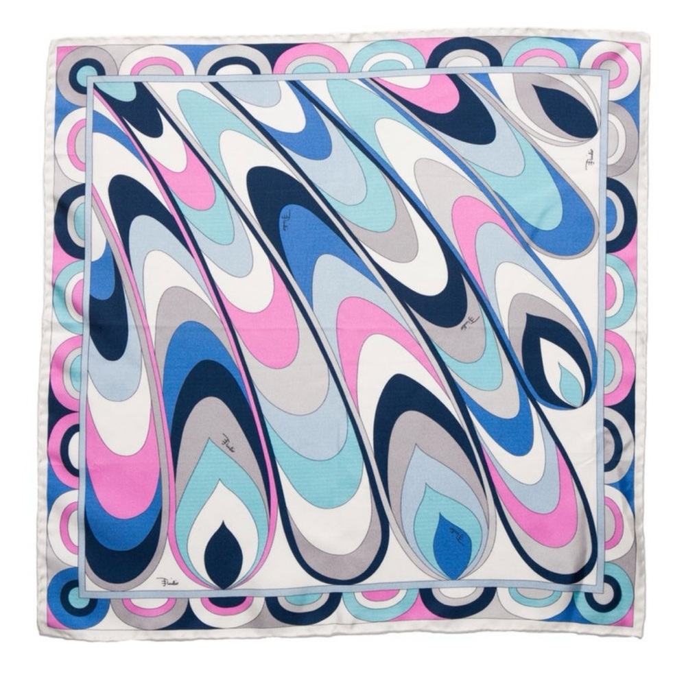 Vintage Emilio Pucci silk scarf (16 by 16)